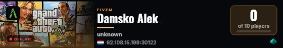 Damsko Alek live status badge