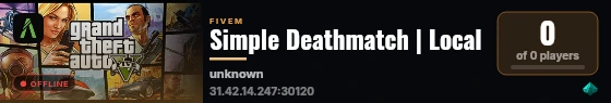 Simple Deathmatch | Local live status badge