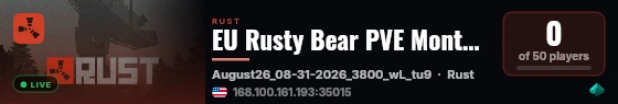 EU Rusty Bear PVE Monthly | Noob Friendly | Low Pop live status badge