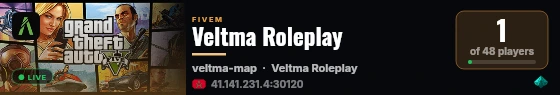 Veltma Roleplay live status badge