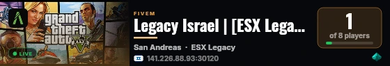 Legacy Israel | [ESX Legacy] live status badge