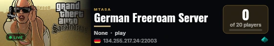 German Freeroam Server live status badge