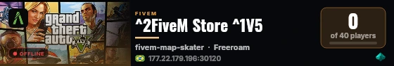 ^2FiveM Store ^1V5 live status badge