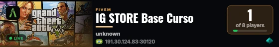 IG STORE Base Curso live status badge