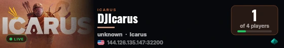 DJIcarus live status badge