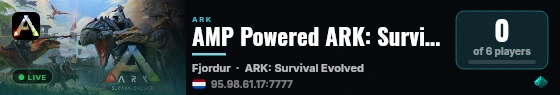 AMP Powered ARK: Survival Evolved Server - (v361.7) live status badge