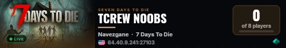 TCREW NOOBS live status badge