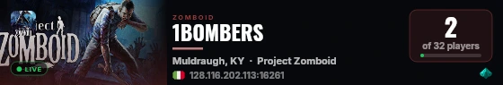 1BOMBERS live status badge