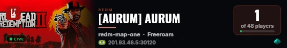 [AURUM] AURUM live status badge