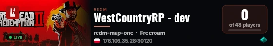 WestCountryRP - dev live status badge