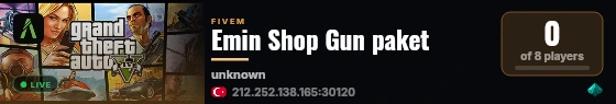 Emin Shop Gun paket live status badge