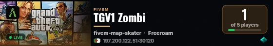 TGV1 Zombi live status badge