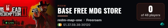 BASE FREE MDG STORE live status badge