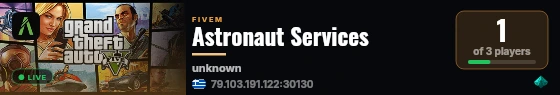 Astronaut Services live status badge