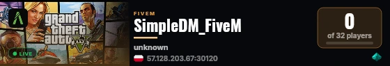 SimpleDM_FiveM live status badge