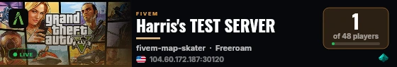 Harris's TEST SERVER live status badge