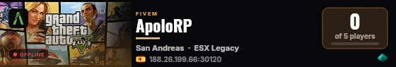 ApoloRP live status badge