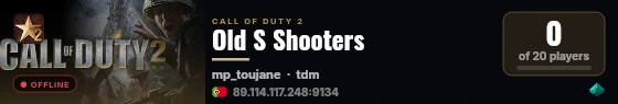 Old S Shooters live status badge