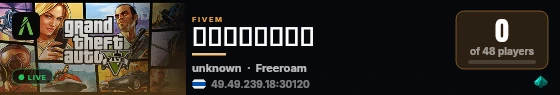 My Empty FiveM Server live status badge