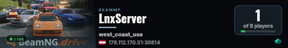 LnxServer live status badge