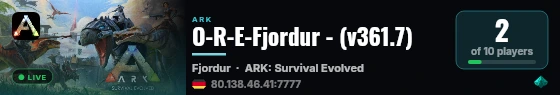 O-R-E-Fjordur - (v361.7) live status badge