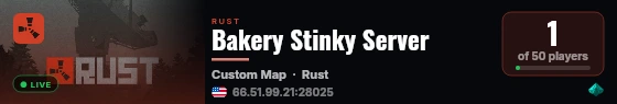 Bakery Stinky Server live status badge