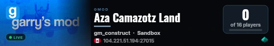 Aza Camazotz Land live status badge
