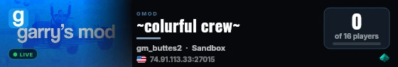 ~colurful crew~ live status badge