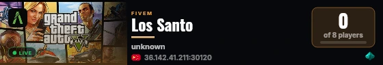 Los Santo live status badge