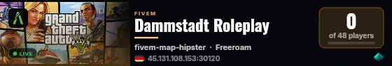 Dammstadt Roleplay live status badge