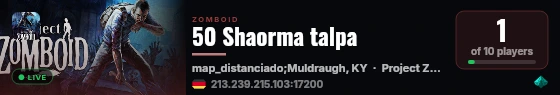 50 Shaorma talpa live status badge