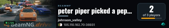 peter piper picked a pepper live status badge