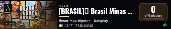 [BRASIL]💎 Brasil Minas Play 💎|📋WHITELIST📋 | 🏆https://discord.gg/YvCwq6n🏆 | live status badge