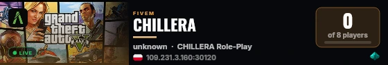 CHILLERA live status badge