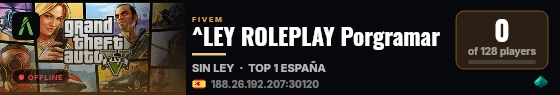 ^LEY ROLEPLAY Porgramar live status badge