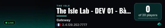 The Isle Lab - DEV 01 - Bànâná SpLÌt live status badge