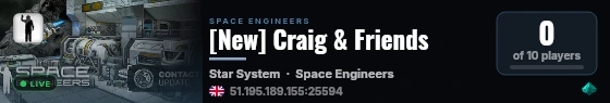 [New] Craig & Friends live status badge