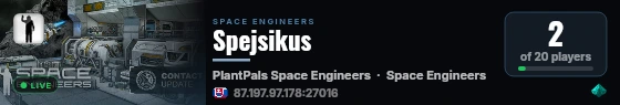Spejsikus live status badge