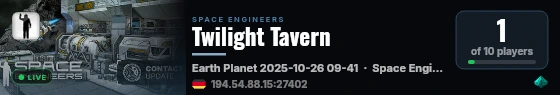 Twilight Tavern live status badge