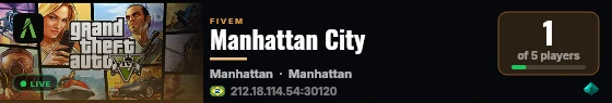 Manhattan City live status badge