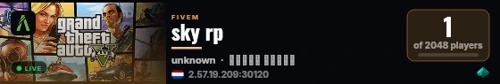 sky rp  live status badge
