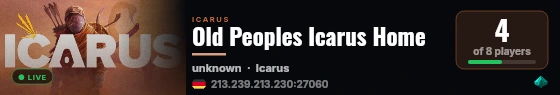 Old Peoples Icarus Home live status badge