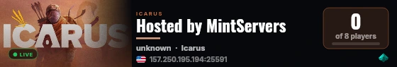 Hosted by MintServers live status badge