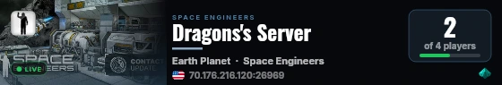 Dragons's Server live status badge