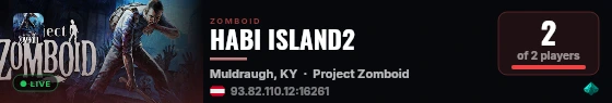 HABI ISLAND2 live status badge