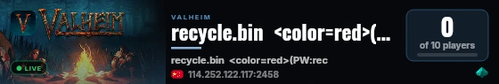 recycle.bin  <color=red>(PW:recycle.bin)</color> live status badge