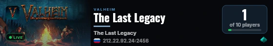 The Last Legacy live status badge