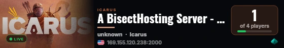 A BisectHosting Server - 3b2b87fa live status badge
