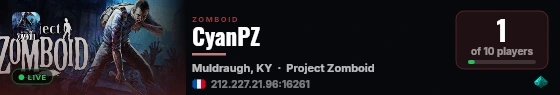 CyanPZ live status badge