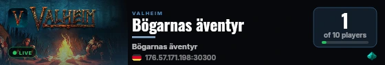 Bögarnas äventyr live status badge